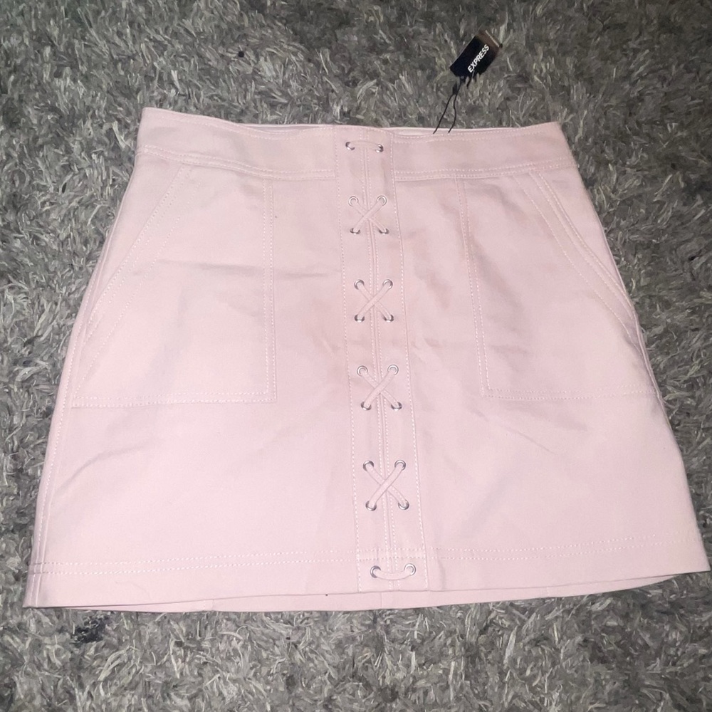 Baby pink A line mini skirt